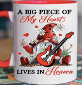 A Big Piece Of My Heart Lives In Heaven Gnome Mug